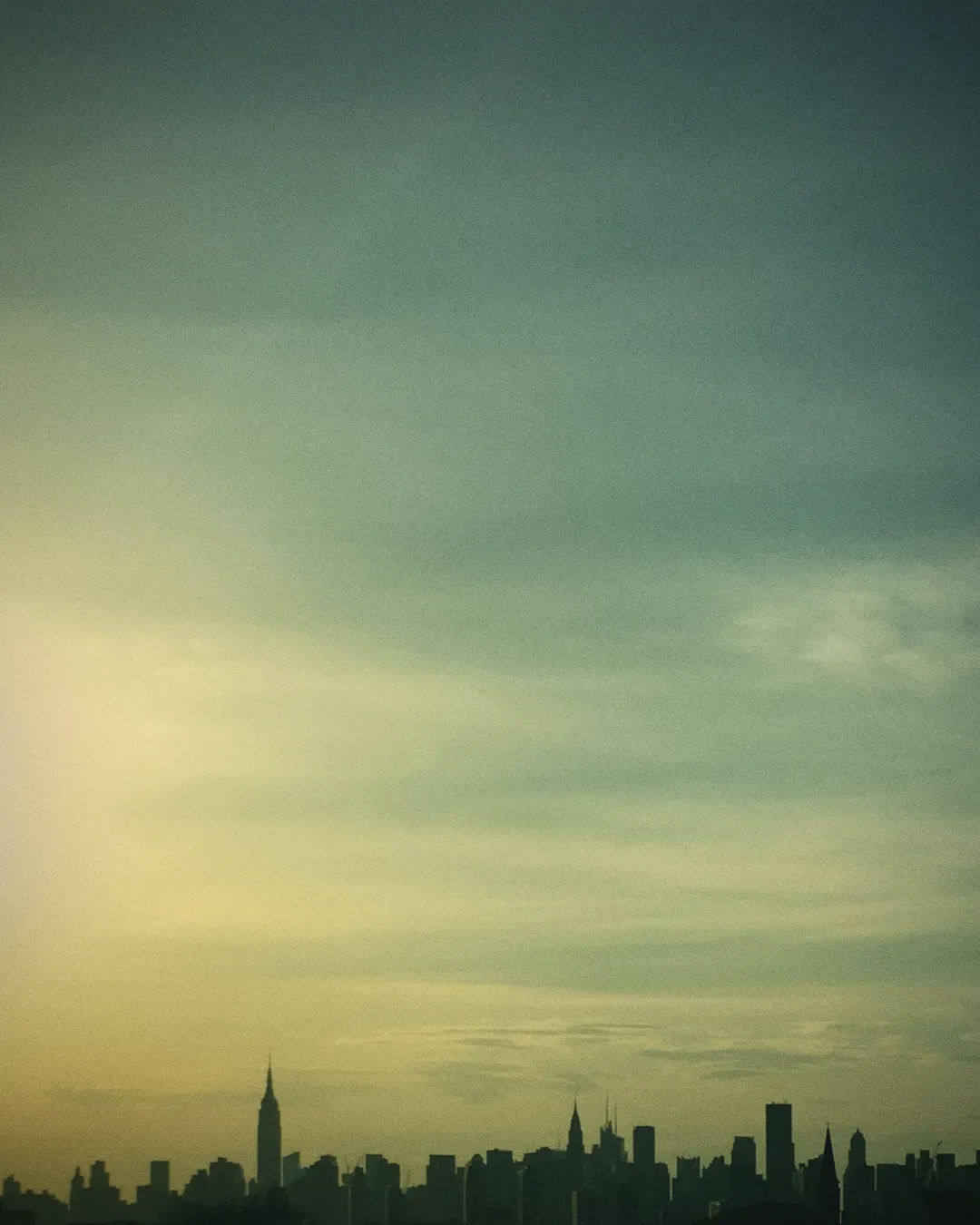 The Manhattan skyline at dusk